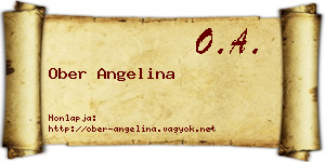 Ober Angelina névjegykártya